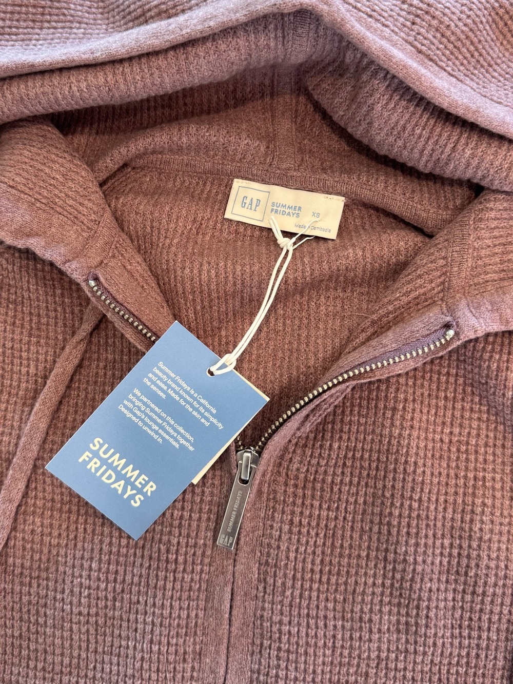 gap x summer fridays waffle knit hoodie & pants set - Picture 5 of 8